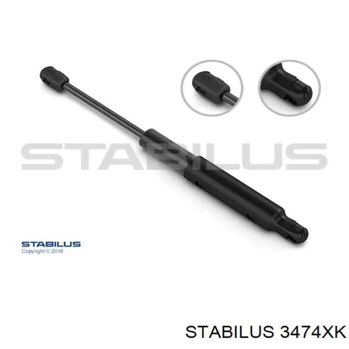 Купити 3474XK Stabilus Амортизатор капота правий