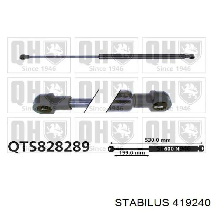 Амортизатор двері задньої Stabilus 419240 ціна, від 11.75 USD