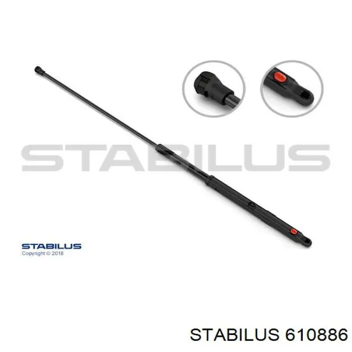 Амортизатор капота газовий Stabilus 610886 ціна, від 16.77 USD
