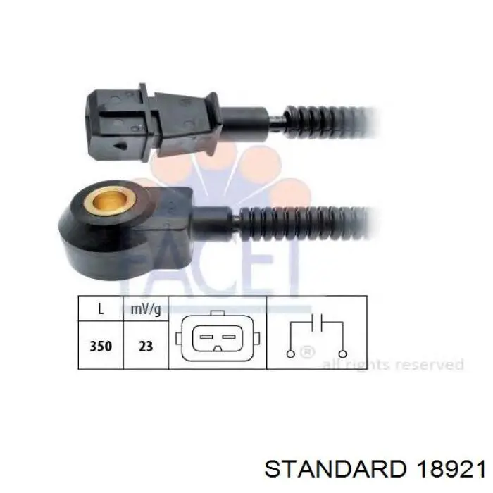 Датчик положення (оборотів) коленвалу 18921 Standard