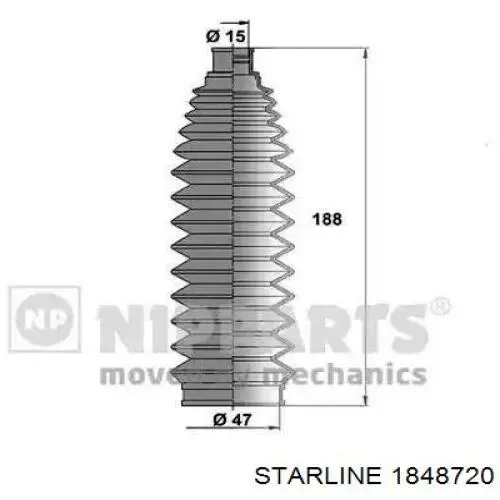 Наконечник рульовий Starline 1848720 ціна, від 7.03 USD