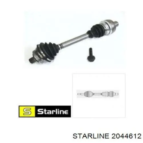 Піввісь (привід) передня, права 2044612 Starline