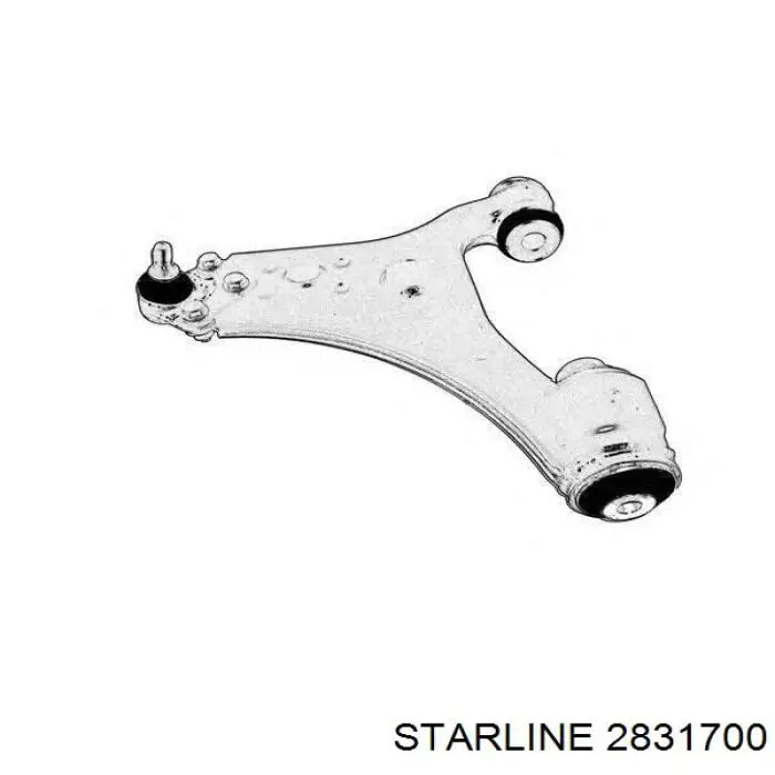 Правий важіль передній нижній підвіски Starline 2831700