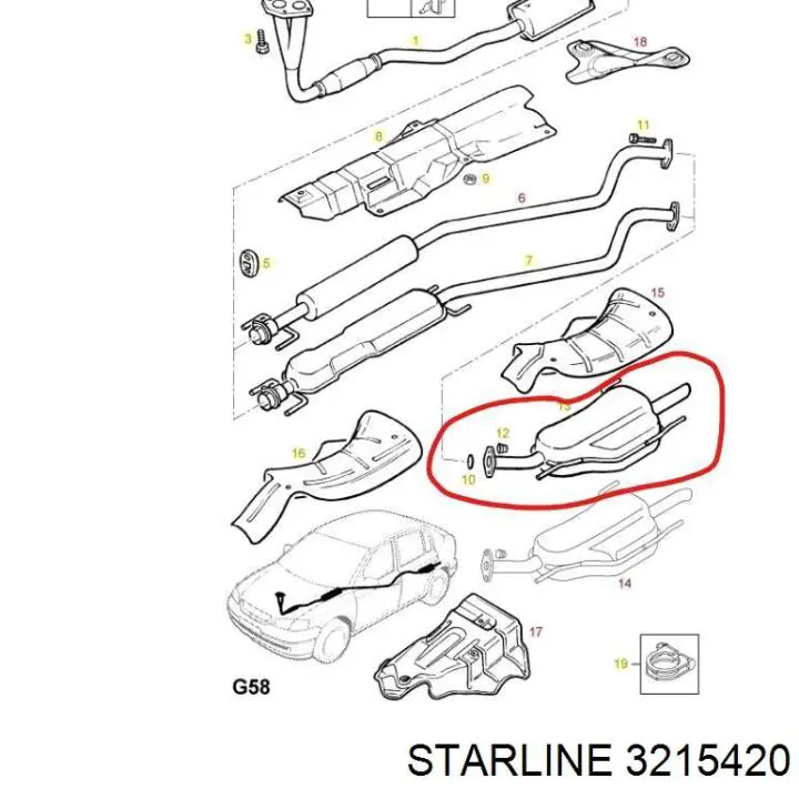 Глушник, задня частина 3215420 Starline