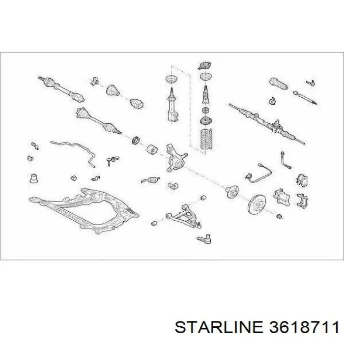 Кульова опора, нижня Starline 3618711 ціна, від 7.87 USD