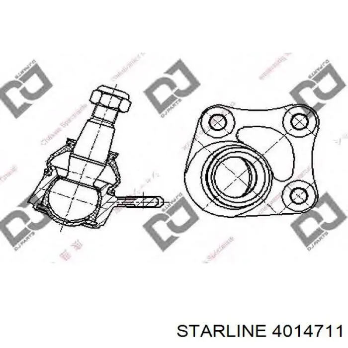 Кульова опора, нижня, ліва Starline 4014711 ціна, від 8.48 USD