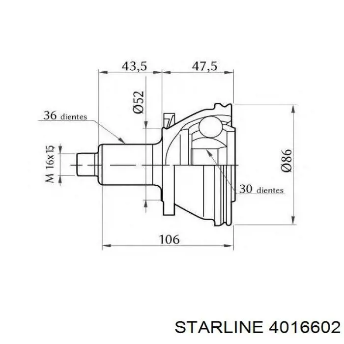 Граната колісна Starline 4016602 ціна, від 22.98 USD