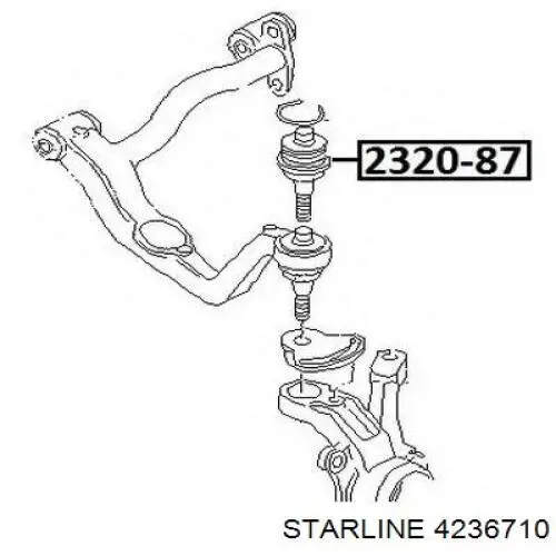 4236710 Starline Кульова опора, верхня