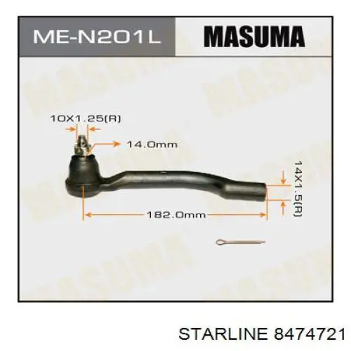 Рульовий наконечник 8474721 Starline