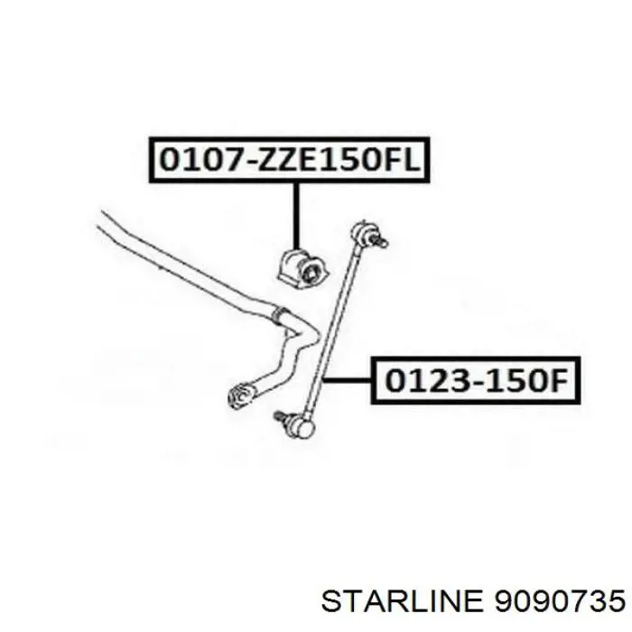 Амортизаційна стійка Starline 9090735 ціна, від 8.81 USD