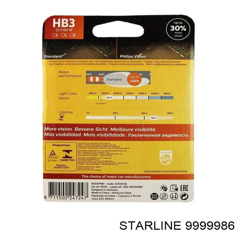 Лампочка галогенна Starline 9999986 ціна, від 3.38 USD
