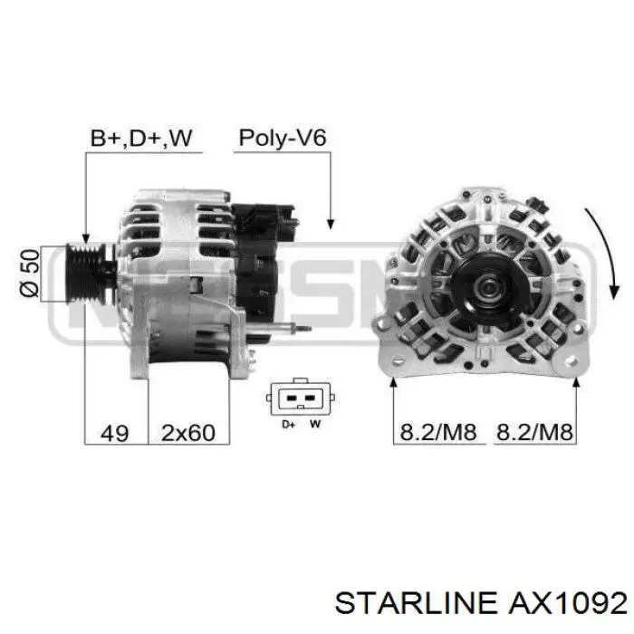 Генератор AX1092 Starline