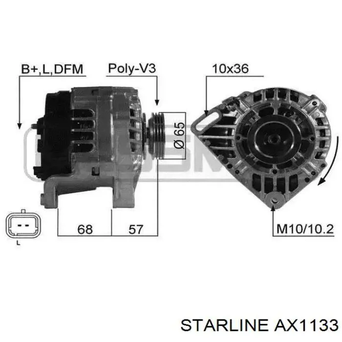 AX1133 Starline Авто генератор
