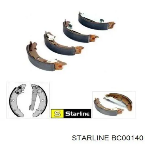 Колодки гальмові задні, барабанні Starline BC00140 ціна, від 12.67 USD