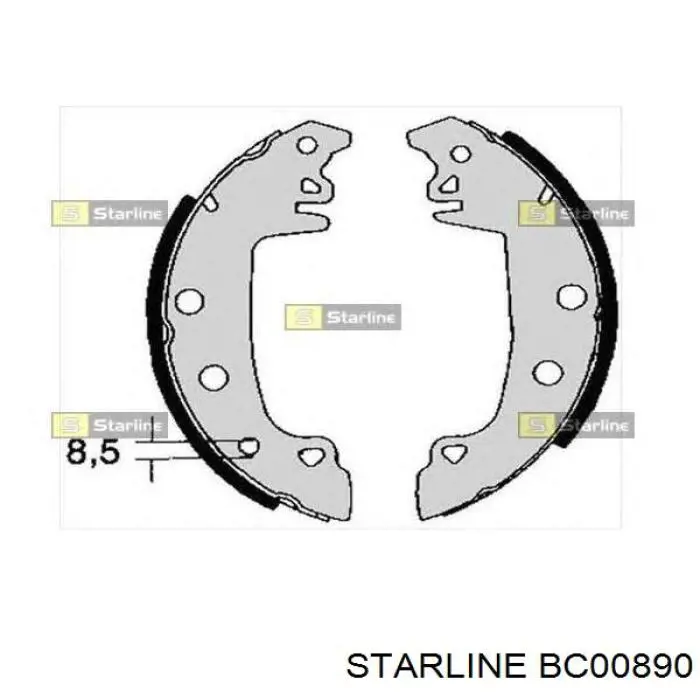 9948237 Fiat/Alfa/Lancia Колодки гальмівні задні, барабанні
