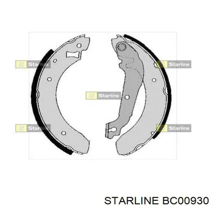 BC00930 Starline колодки гальмові задні, барабанні