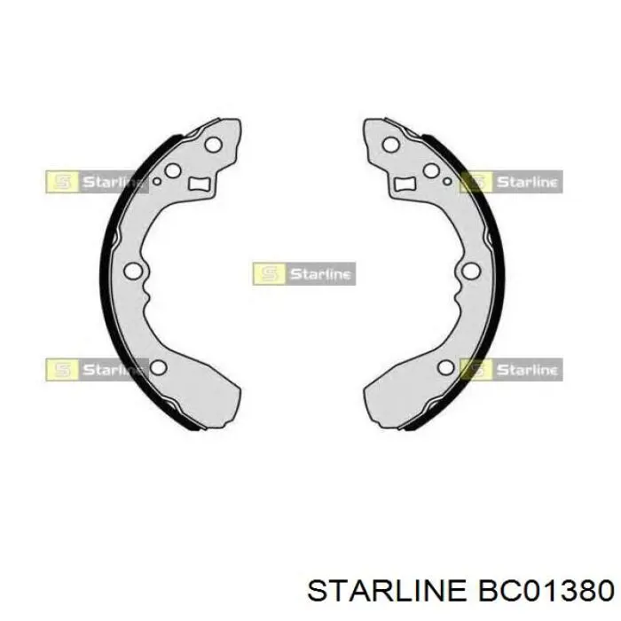 BC01380 Starline колодки гальмові задні, барабанні