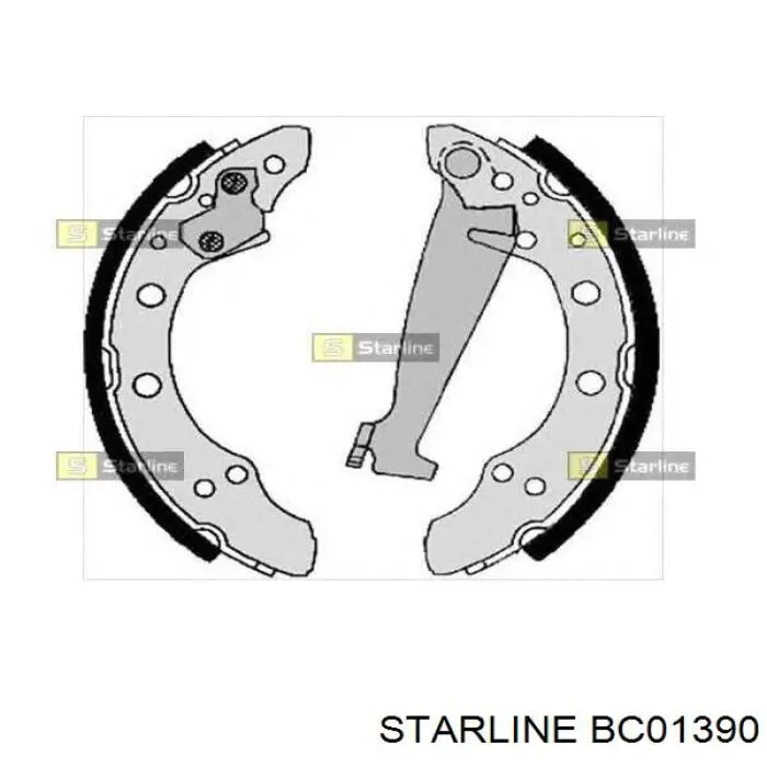 BC01390 Starline колодки гальмові задні, барабанні