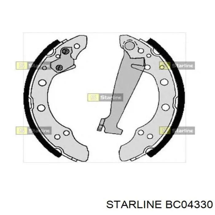 Купити BC04330 Starline Колодки гальмові задні, барабанні