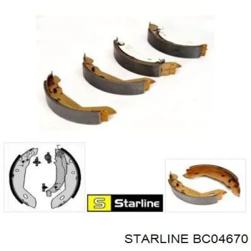 BC04670 Starline Колодки гальмівні задні, барабанні