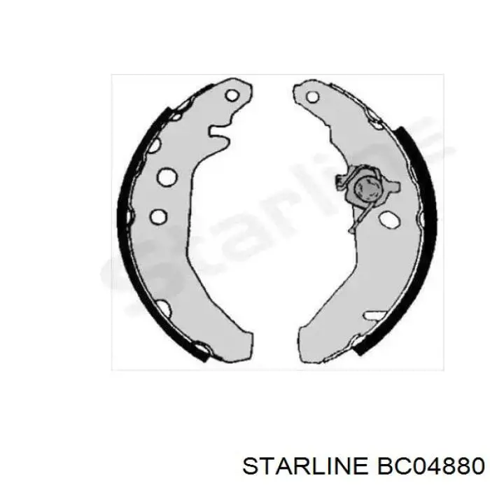 BC04880 Starline колодки гальмові задні, барабанні