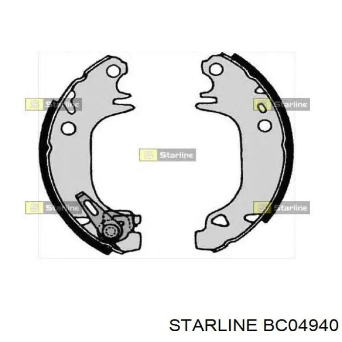 Колодки гальмові задні, барабанні BC04940 Starline