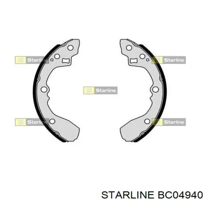 BC04940 Starline колодки гальмові задні, барабанні