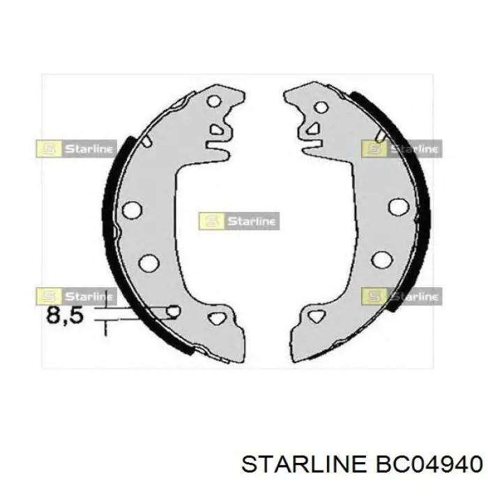 Купити BC04940 Starline Колодки гальмові задні, барабанні