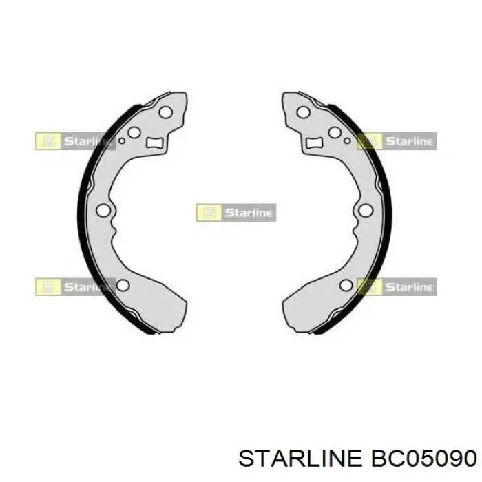 BC05090 Starline колодки гальмові задні, барабанні