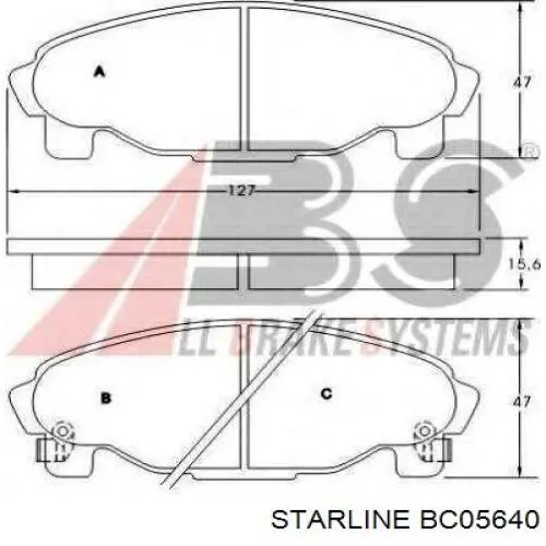 Купити BC05640 Starline Колодки гальмові задні, барабанні