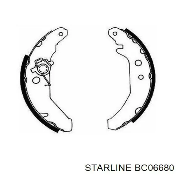 Колодки гальмові задні, барабанні BC06680 Starline