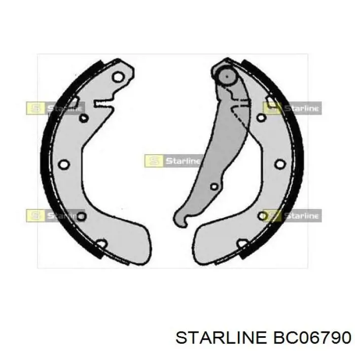 BC06790 Starline колодки гальмові задні, барабанні