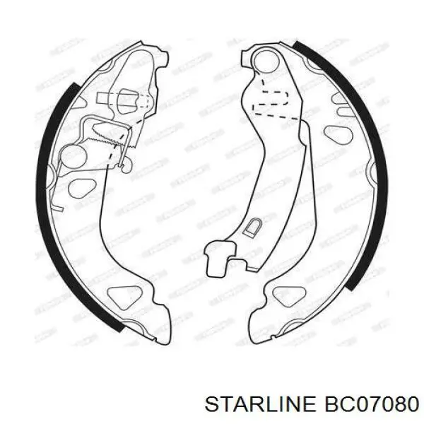 Колодки гальмові задні, барабанні BC07080 Starline