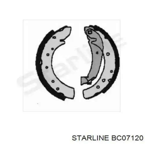 BC07120 Starline колодки гальмові задні, барабанні