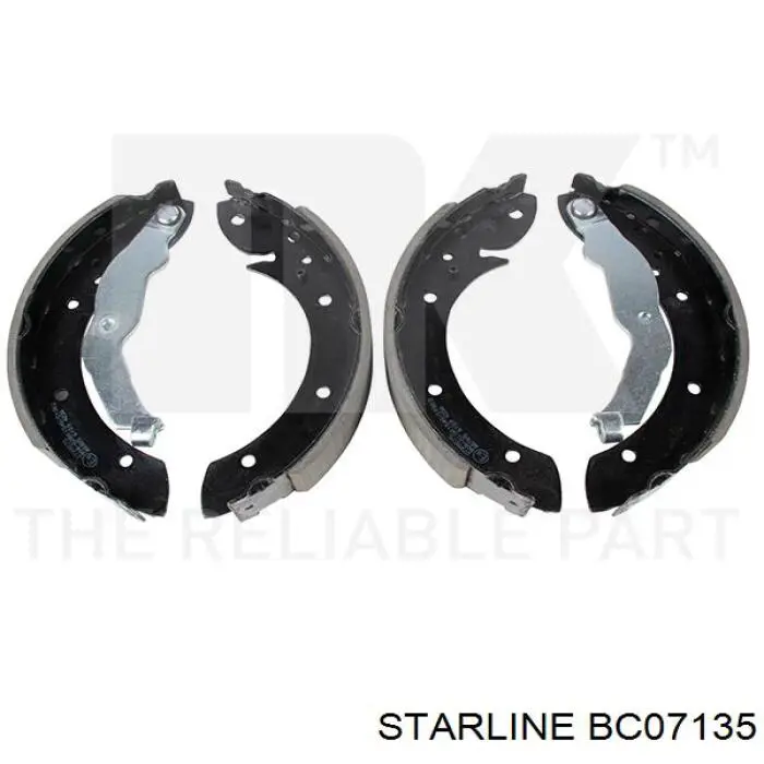 BC07135 Starline колодки гальмові задні, барабанні