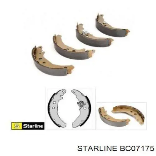 Колодки гальмові задні, барабанні BC07175 Starline