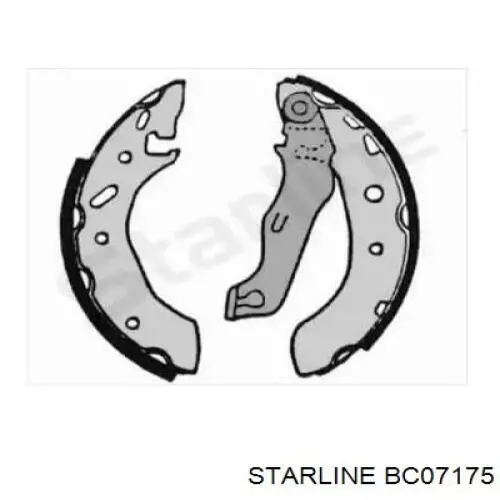 BC07175 Starline колодки гальмові задні, барабанні
