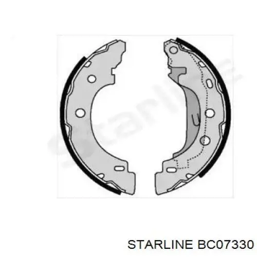 Колодки гальмові задні, барабанні BC07330 Starline