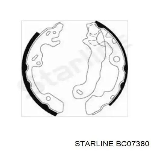 BC07380 Starline колодки гальмові задні, барабанні