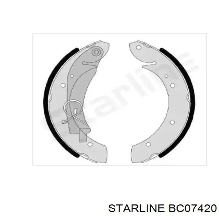Купити BC07420 Starline Колодки гальмові задні, барабанні