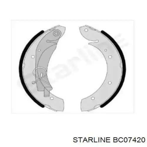 BC07420 Starline колодки гальмові задні, барабанні