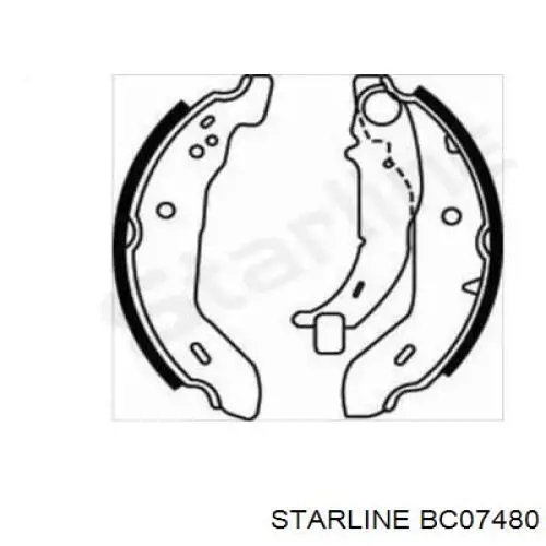 Купити BC07480 Starline Колодки гальмові задні, барабанні