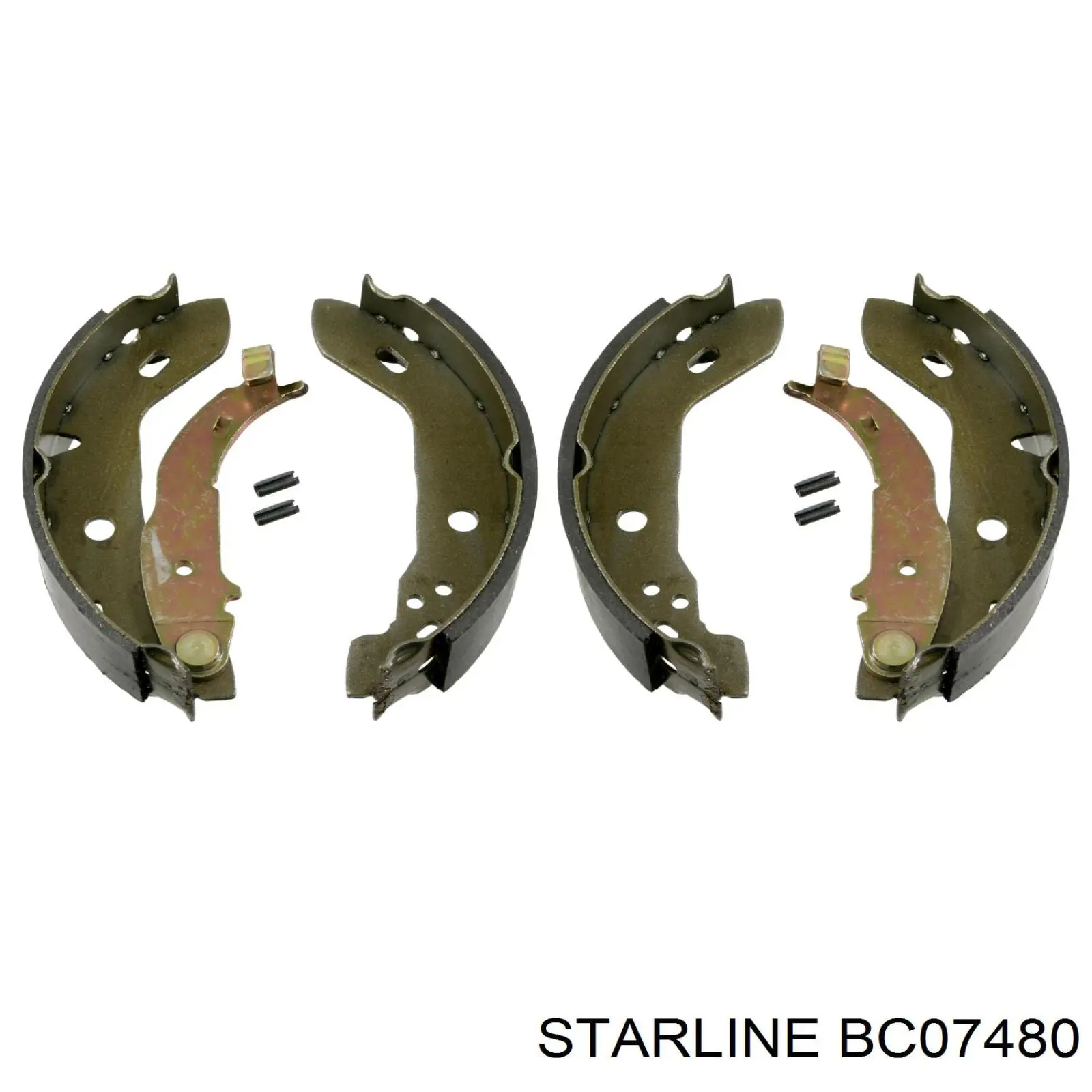 BC07480 Starline Колодки гальмівні задні, барабанні
