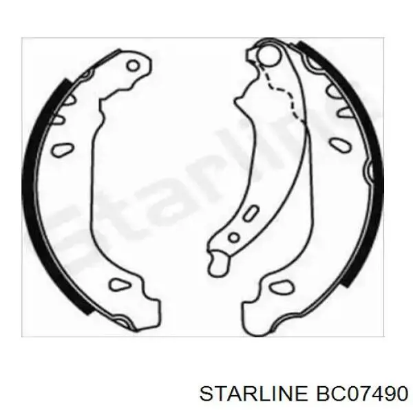 Купити BC07490 Starline Колодки гальмові задні, барабанні