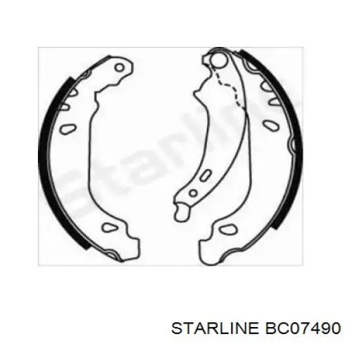 Колодки гальмові задні, барабанні BC07490 Starline