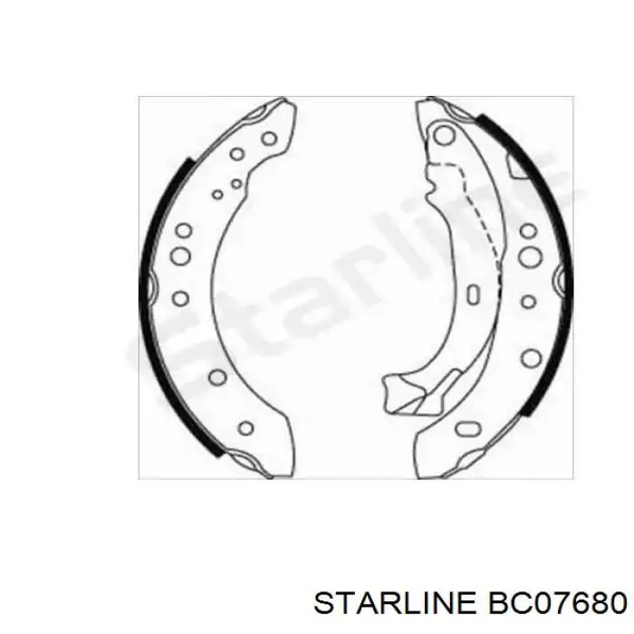 BC07680 Starline колодки гальмові задні, барабанні