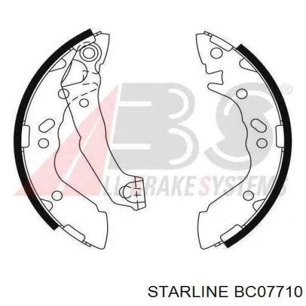 BC07710 Starline колодки гальмові задні, барабанні