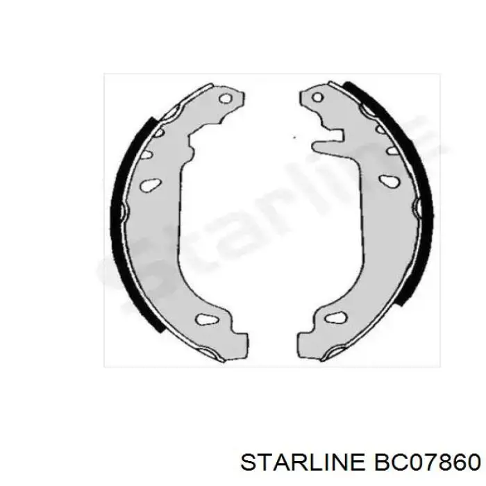 Колодки гальмові задні, барабанні BC07860 Starline