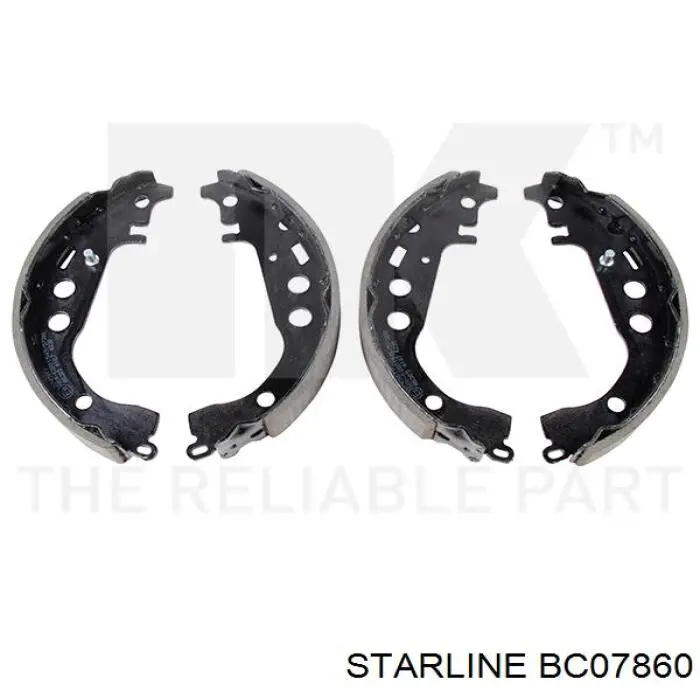 BC07860 Starline Колодки гальмівні задні, барабанні