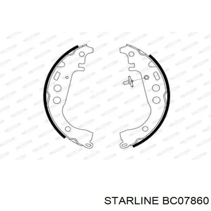 Колодки гальмові задні, барабанні Starline BC07860 ціна, від 14.55 USD